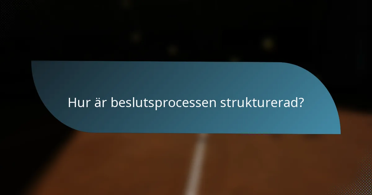 Hur är beslutsprocessen strukturerad?